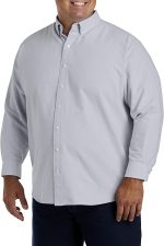 DXL Big & Tall Essentials Men's Oxford Sport Shirt | Long-Sleeve Button Down Shirt - Image 3